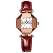 P368 Rose Gold White Leather Belt