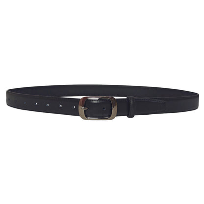 Women's Genuine Leather Geometric Belt With Alloy Pin Buckle, Stylish Commute Accessory