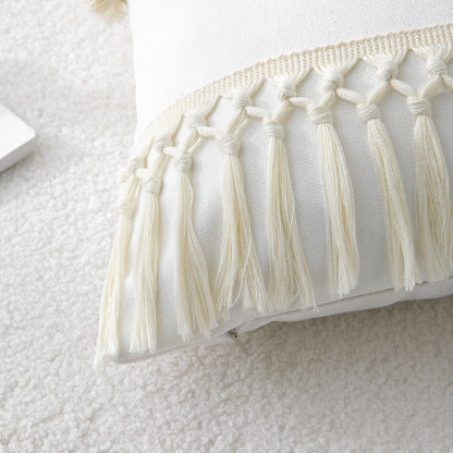 Nordic Style Solid Color Canvas Pillow Case For Home Textiles And Decor
