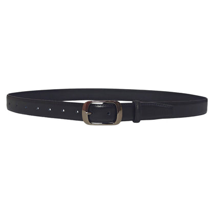 Women's Genuine Leather Geometric Belt With Alloy Pin Buckle, Stylish Commute Accessory