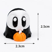 Pumpkin in Black Costume Ghost