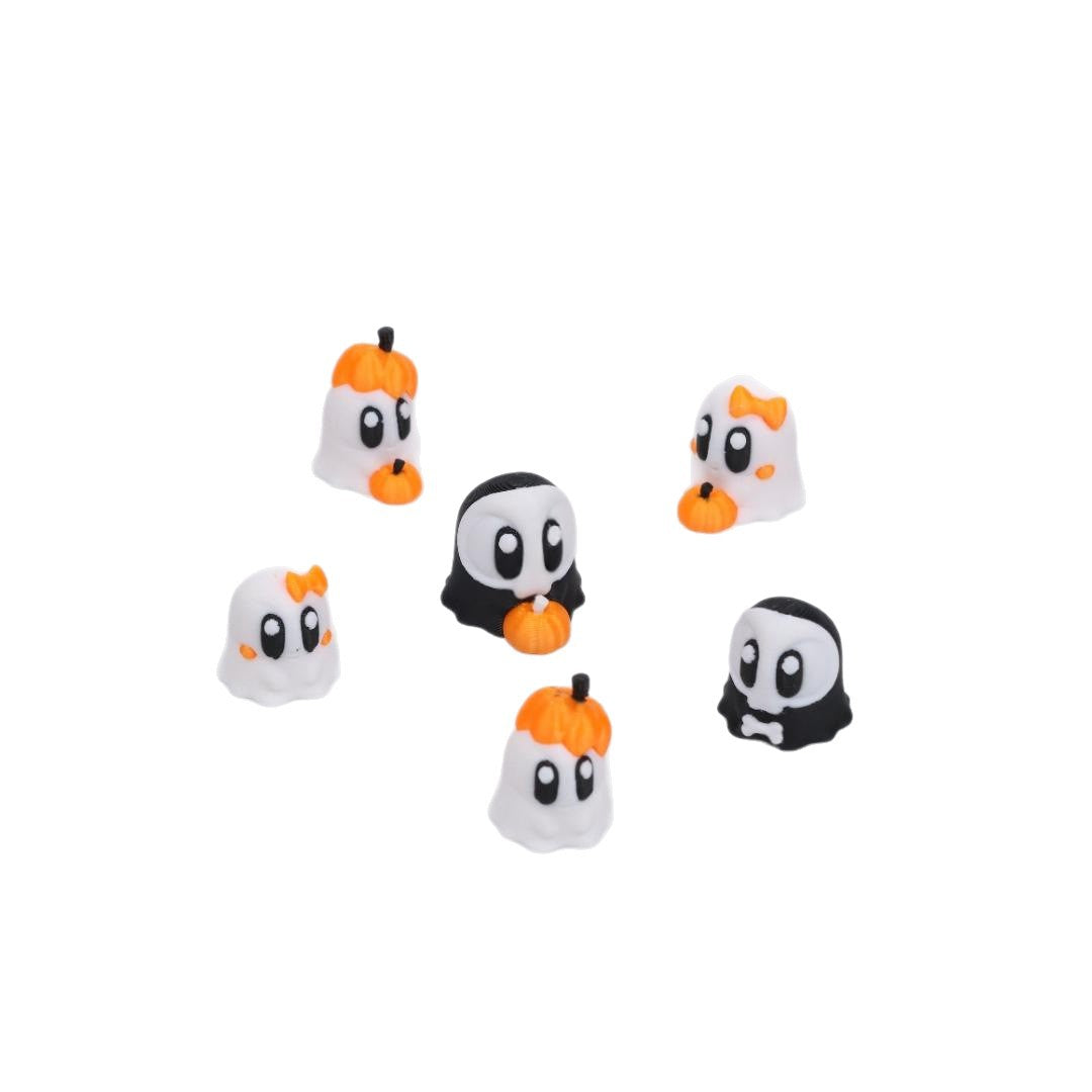 Halloween Plastic Ornaments Featuring Spooky Halloween Patterns For Festive Home Decor And Party Supplies
