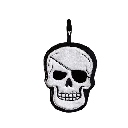 Gothic Skull Pattern Halloween Towels Made Of Soft Coral Fleece, Perfect For Home Textiles And Decor