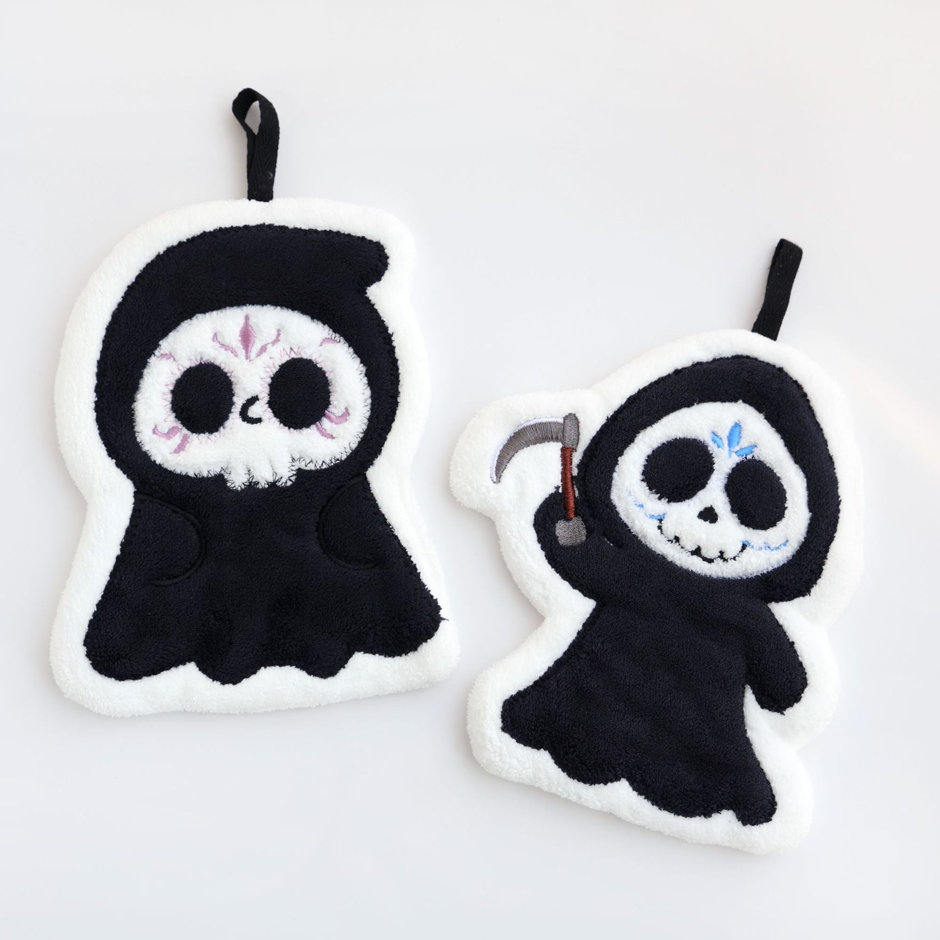 Cartoon Style Halloween Pattern Coral Fleece Towels For Halloween Hand Drying