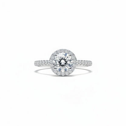 Square Copper Ring With Moissanite Inlay For Women, Elegant Engagement Jewelry