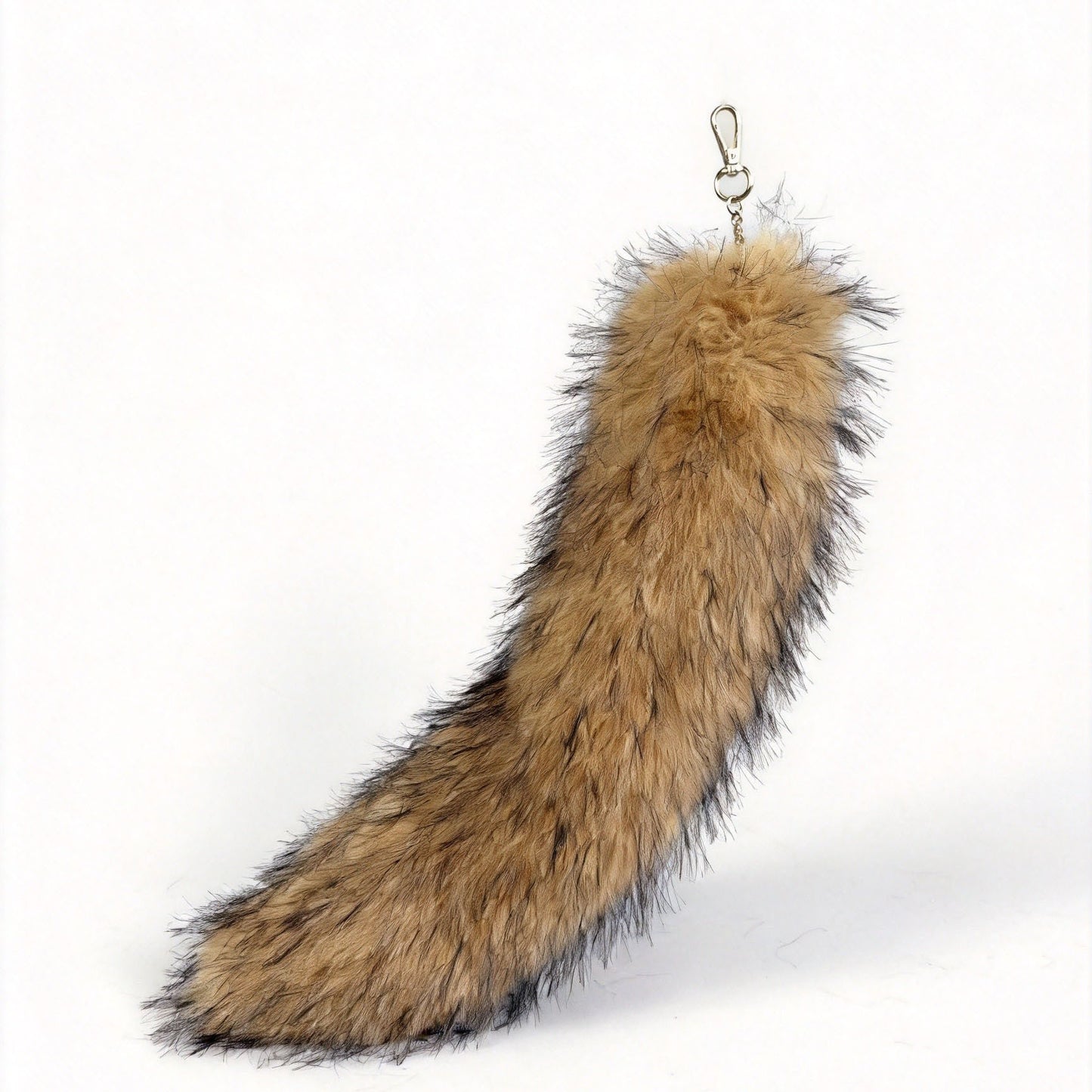Halloween Fox Key Chain In White Plush Material Featuring Sweet Electroplated Design