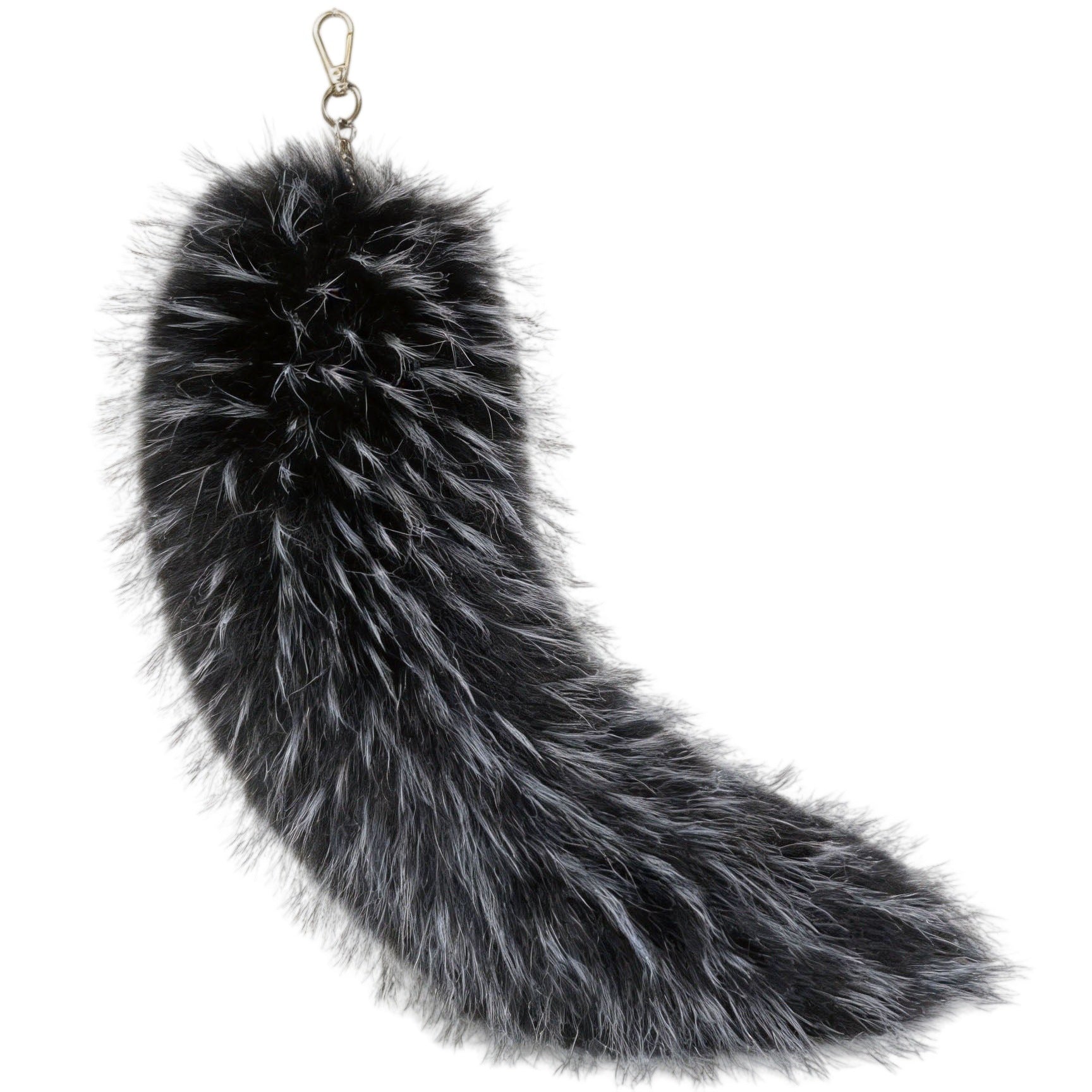 Halloween Fox Key Chain In White Plush Material Featuring Sweet Electroplated Design