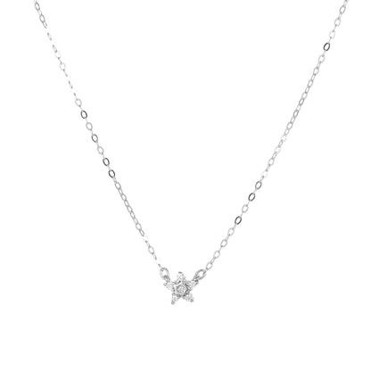 Star Necklace For Women In 18K Real Gold Plated 925 Sterling Silver With Cable Chain