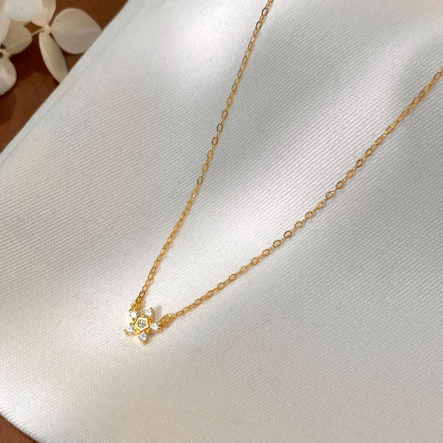 Star Necklace For Women In 18K Real Gold Plated 925 Sterling Silver With Cable Chain