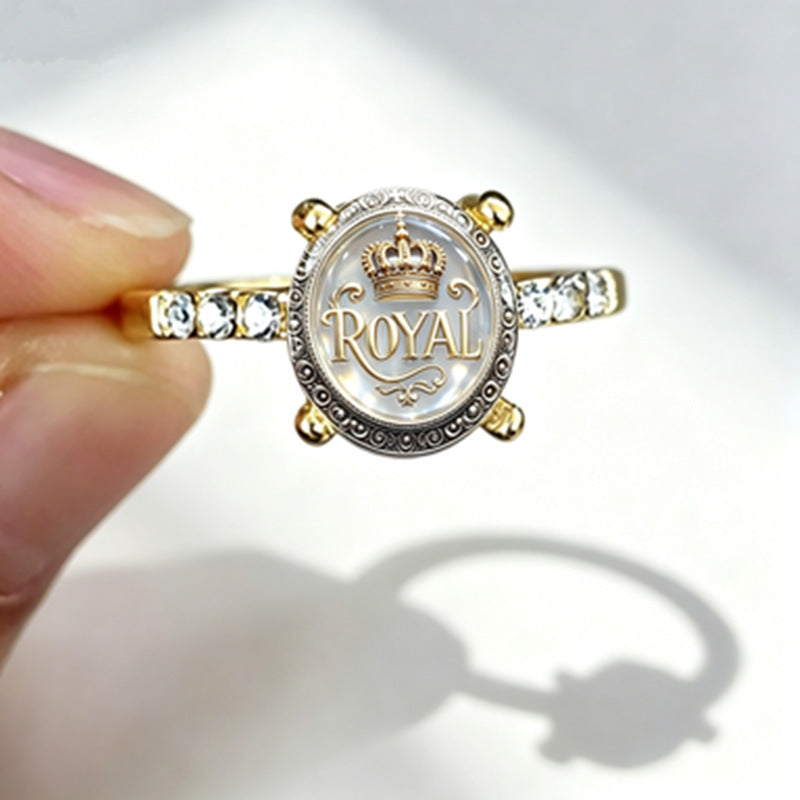 Handmade Glass Crown Ring For Unisex, Perfect For Summer Wear