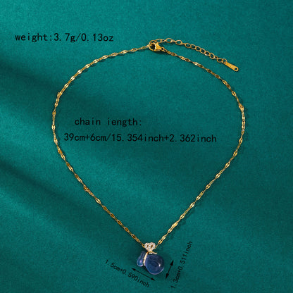 Crystal Pendant Necklace For Women With Copper Chain And Electroplated Finish Featuring Copper Pendant