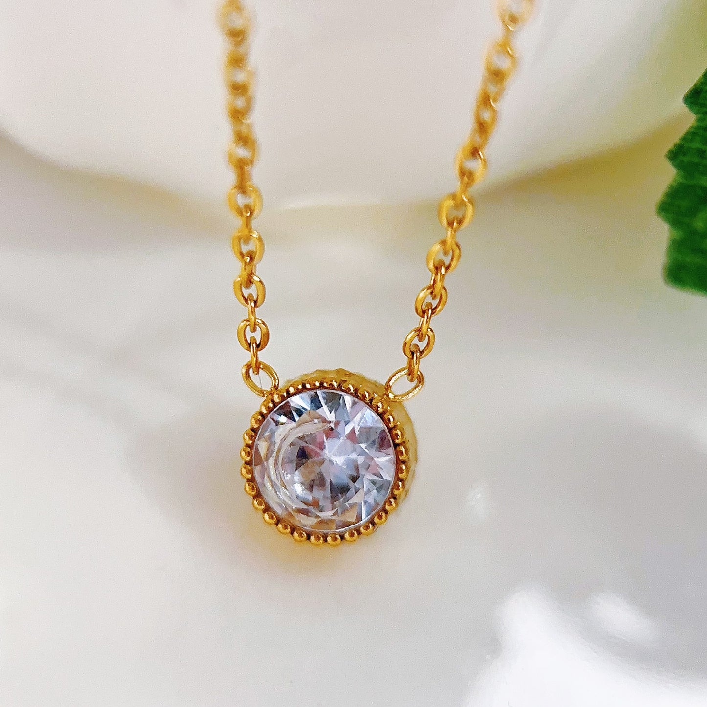 Simple Style Gold Printing Necklace For Women With 304 Stainless Steel Cable Chain