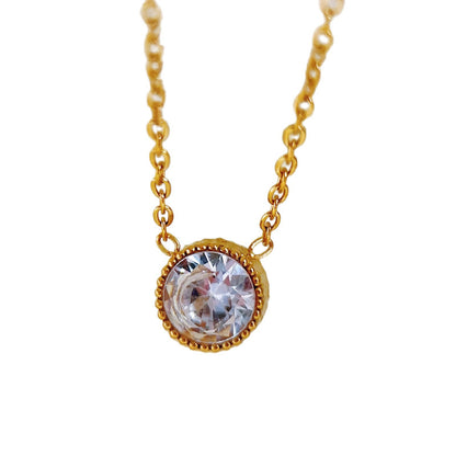 Simple Style Gold Printing Necklace For Women With 304 Stainless Steel Cable Chain