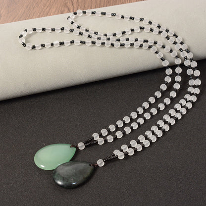 New Year Jade Water Droplets Ornament, Elegant Jade Craft Decoration For Festive Home