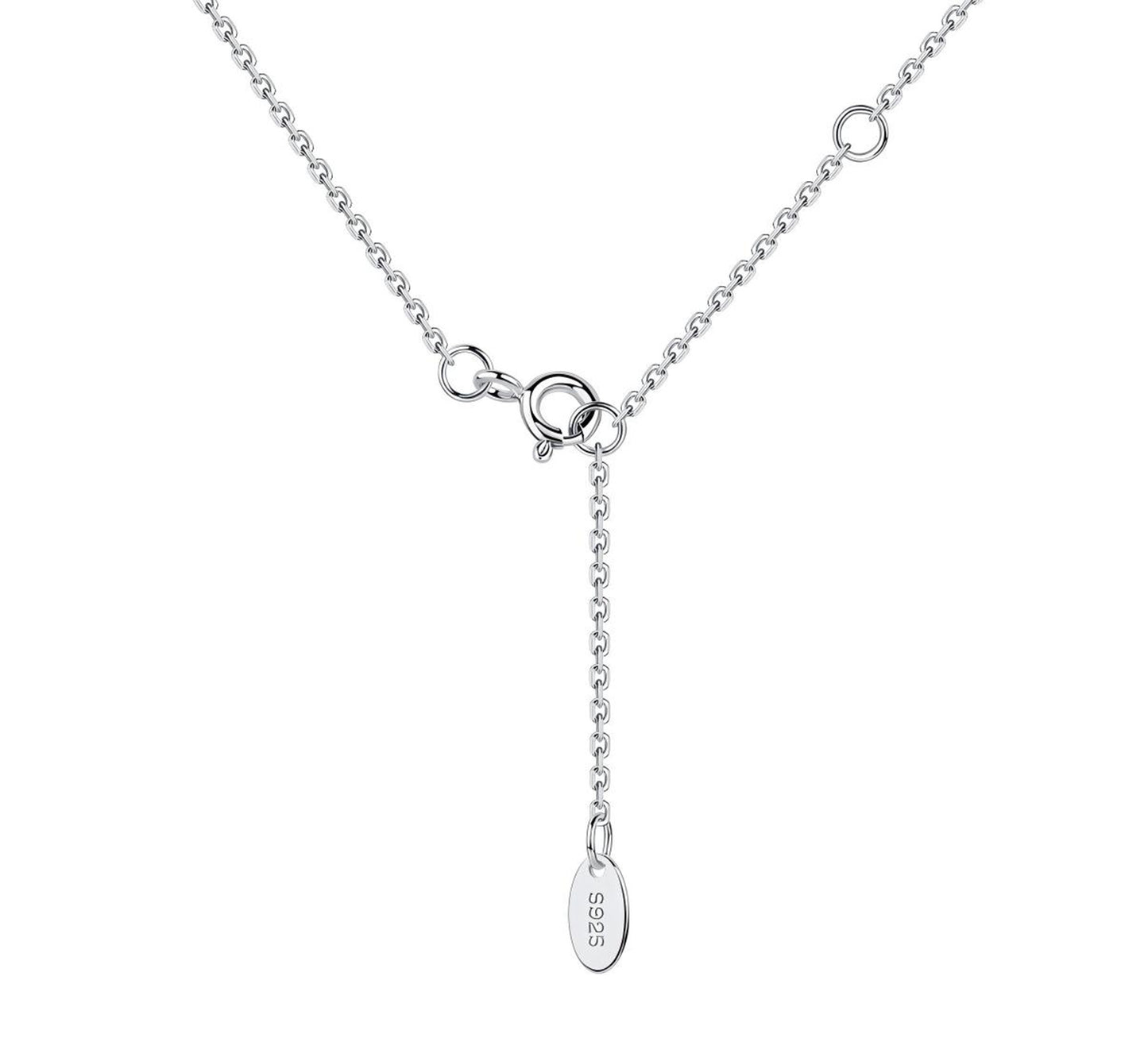 Hip-Hop Unisex Necklace With 0.5ct Round Brilliant Cut Moissanite In 925 Sterling Silver, GRA Certified