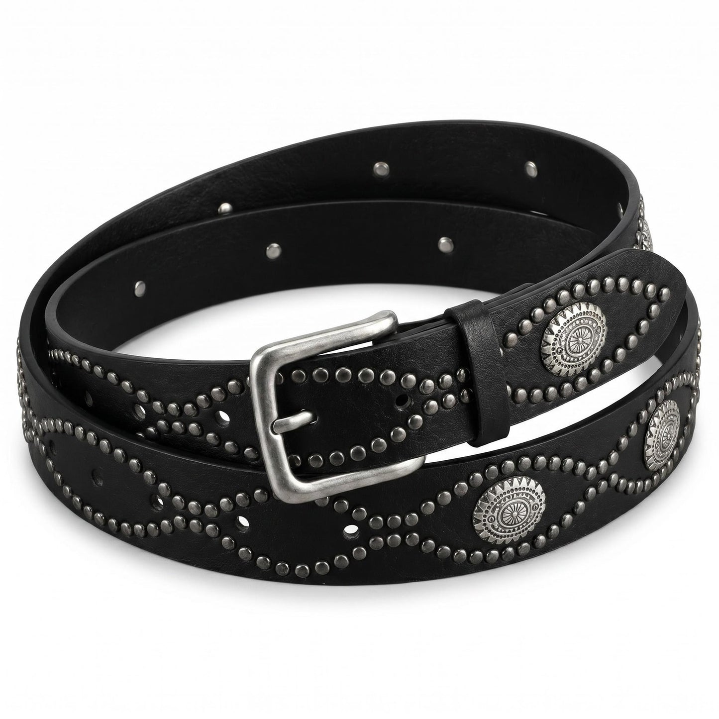 Snakeskin Punk Fashion Belt In Patent PU Leather With Alloy Pin Buckle