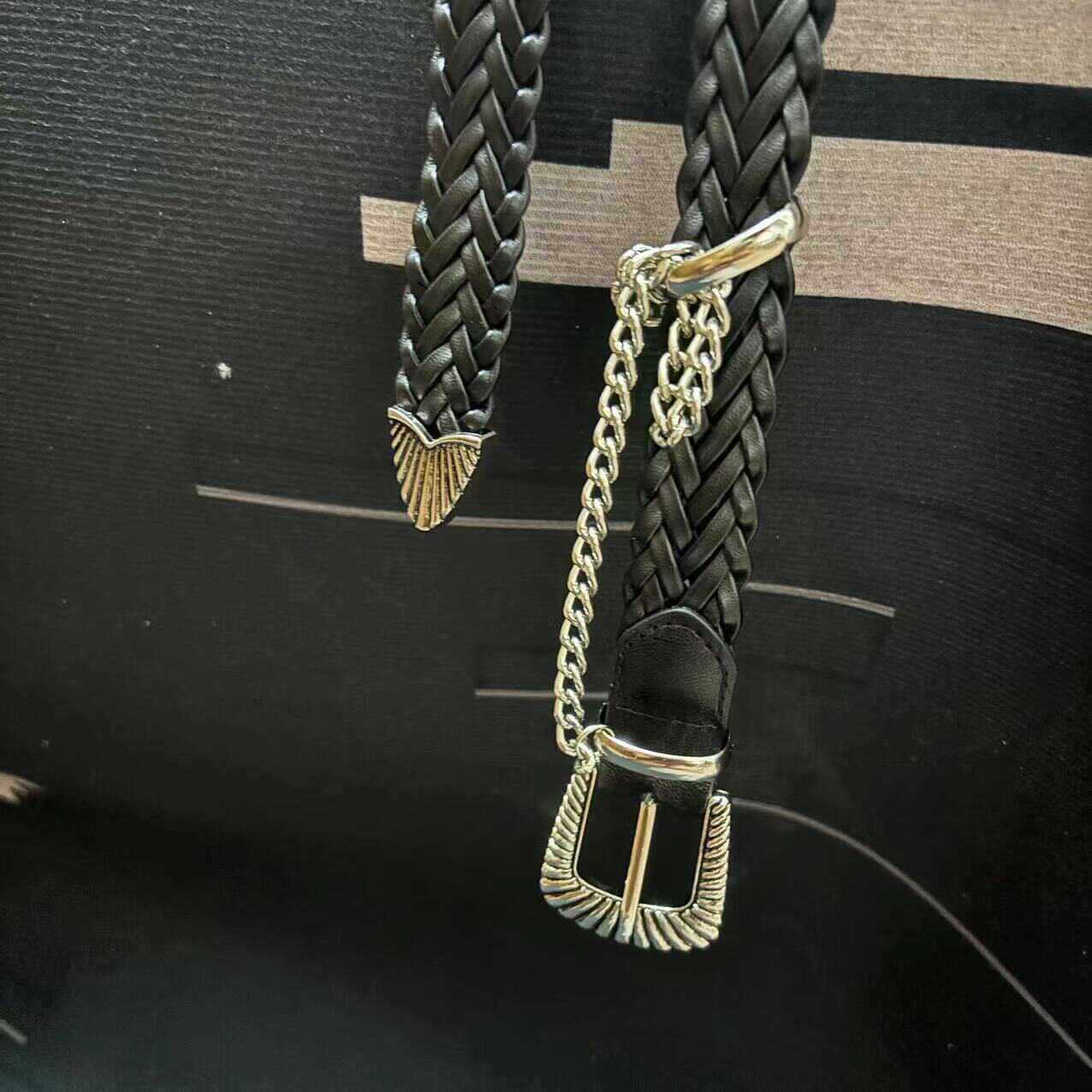 Retro Women’s Braided PU Leather Belt With Alloy Pin Buckle Featuring Braid Surface Finish