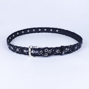 Black Sequined Denim (2.6cm Wide)