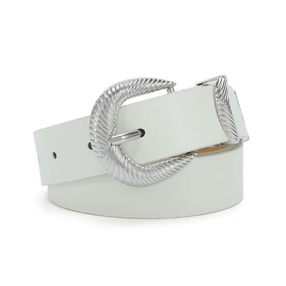Women’s PU Leather Twist Belt With Alloy Pin Buckle, Stylish And Durable Accessory