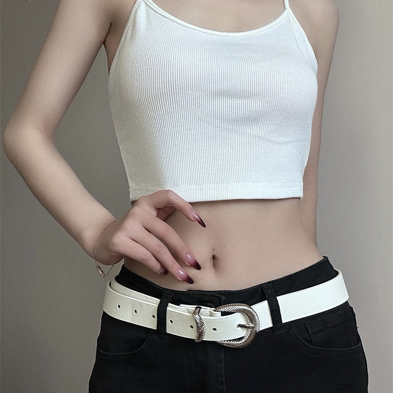 Women’s PU Leather Twist Belt With Alloy Pin Buckle, Stylish And Durable Accessory