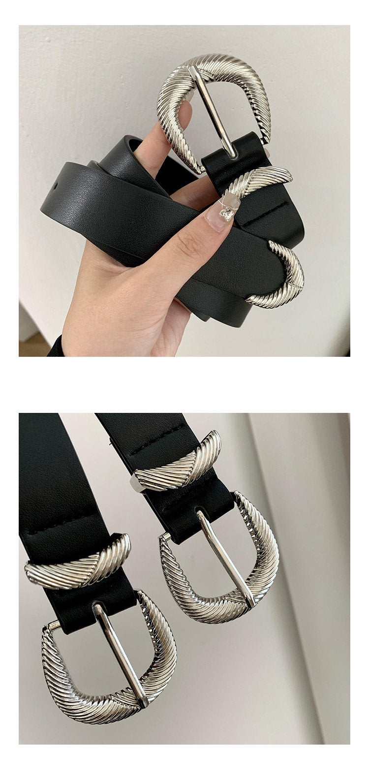 Women’s PU Leather Twist Belt With Alloy Pin Buckle, Stylish And Durable Accessory