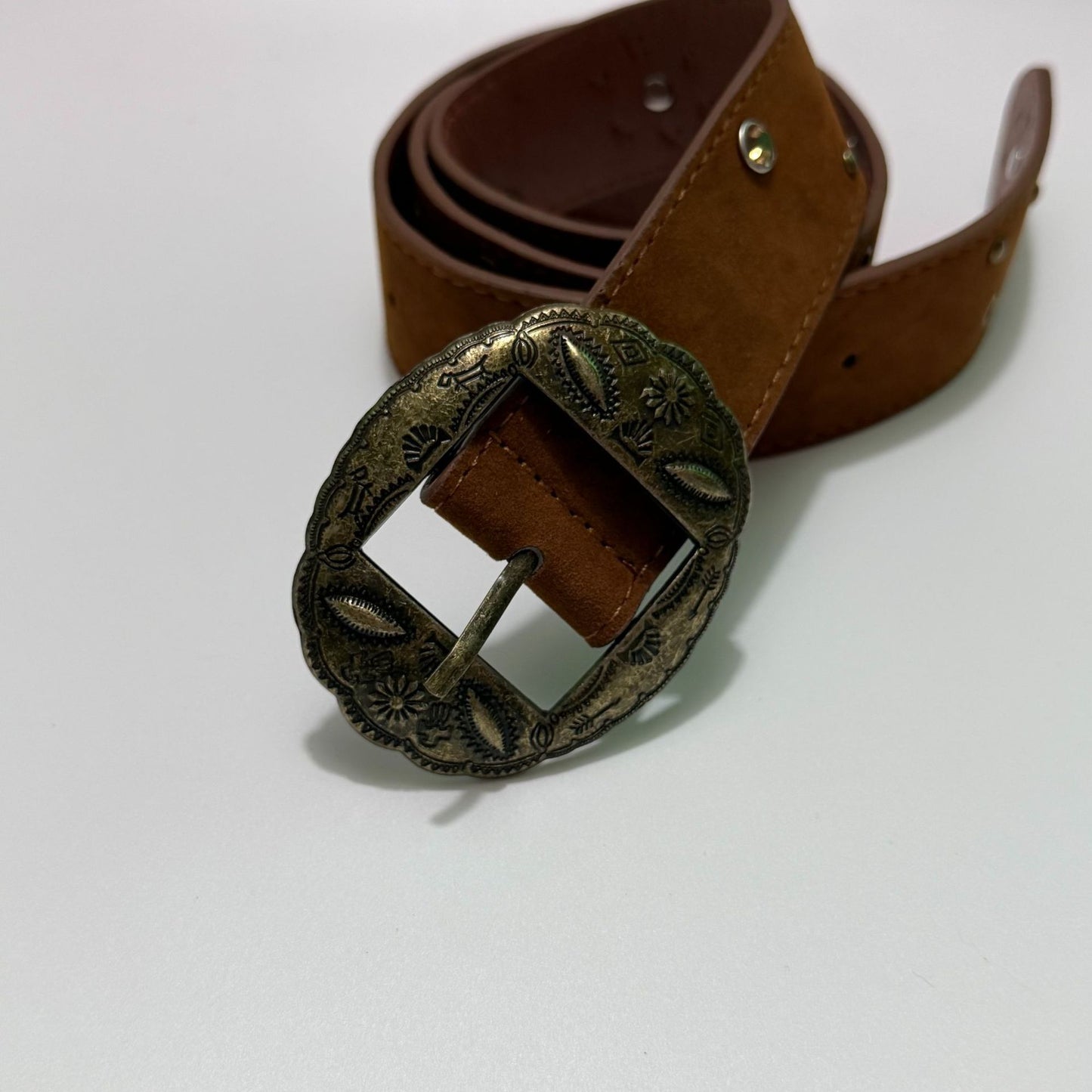 Vintage Style Solid Color Women’s Belt In Suede PU Leather With Alloy Pin Buckle