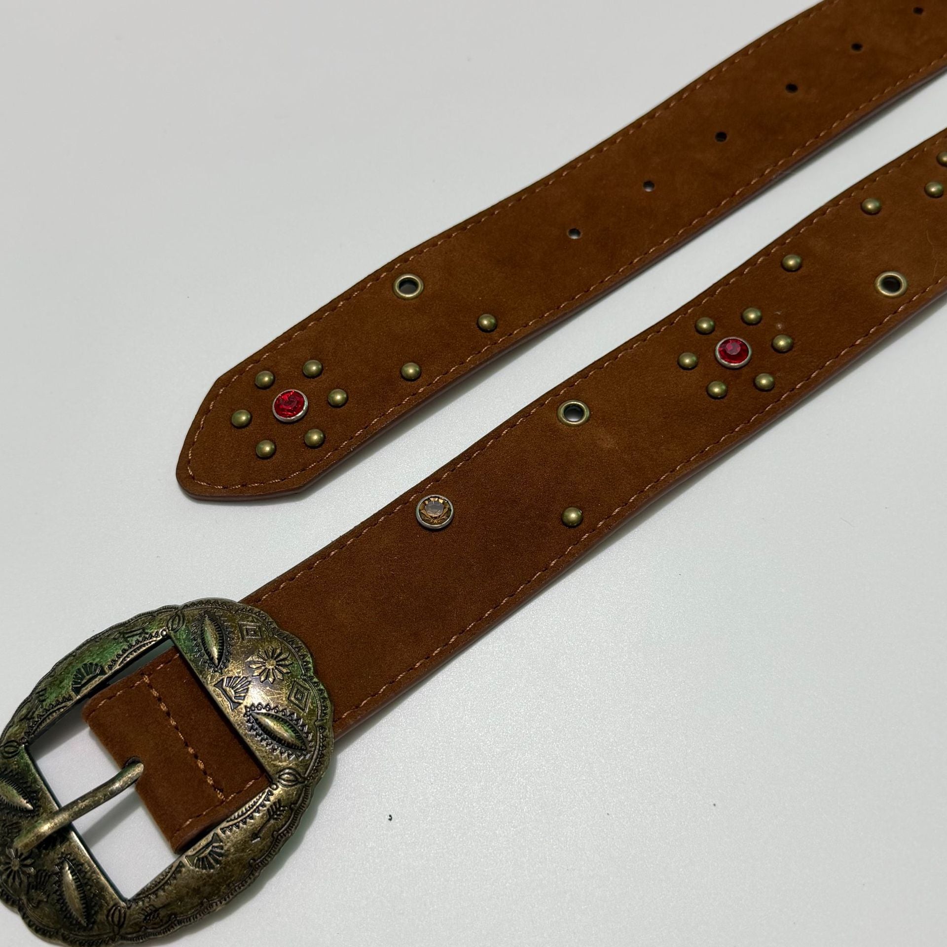 Vintage Style Solid Color Women’s Belt In Suede PU Leather With Alloy Pin Buckle