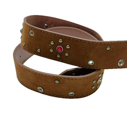 Vintage Style Solid Color Women’s Belt In Suede PU Leather With Alloy Pin Buckle