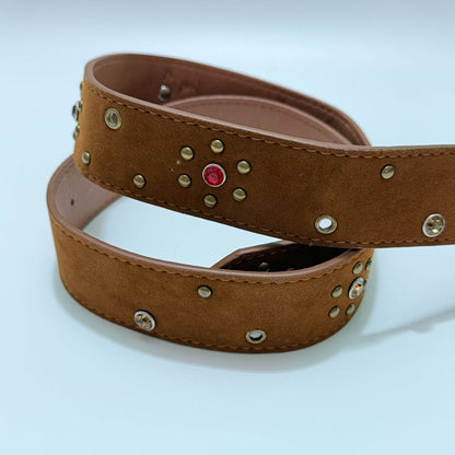 Vintage Style Solid Color Women’s Belt In Suede PU Leather With Alloy Pin Buckle