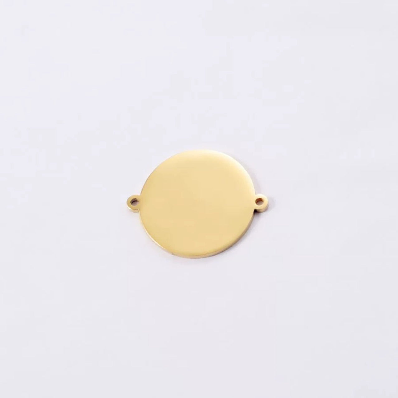 Metal Circle Pendant With Electroplated Finish In Steel Color, Stylish Jewelry Accessory For Commute