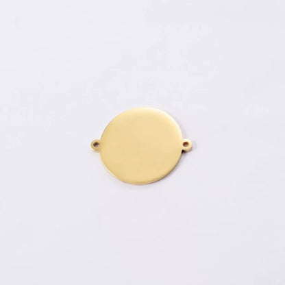 Metal Circle Pendant With Electroplated Finish In Steel Color, Stylish Jewelry Accessory For Commute