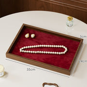 Walnut Wood with Burgundy Interior - Empty Plate