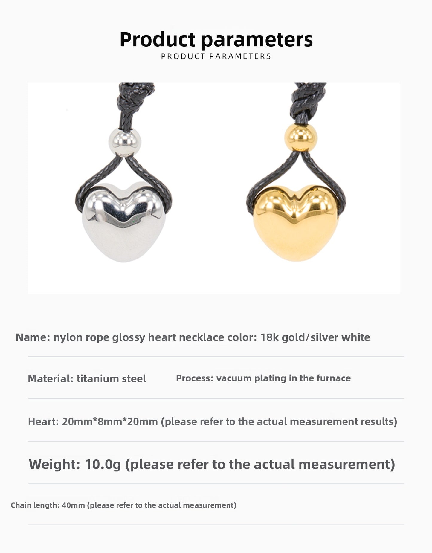 Heart Shape Pendant For Women In Simple Style, Made Of Titanium Steel With 18K Real Gold Electroplated Plating