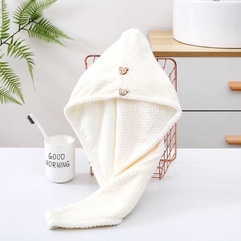 Household Coral Fleece Towels With Pineapple Pattern, Ideal For Drying Hair And Bath Use