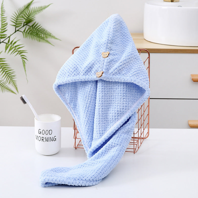 Household Coral Fleece Towels With Pineapple Pattern, Ideal For Drying Hair And Bath Use