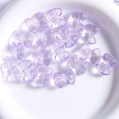 5 PCS Glass Bow Tie Beads For Jewelry Making With Stoving Varnish, Handmade DIY Accessories In Colour