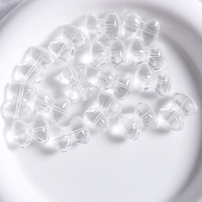 5 PCS Glass Bow Tie Beads For Jewelry Making With Stoving Varnish, Handmade DIY Accessories In Colour