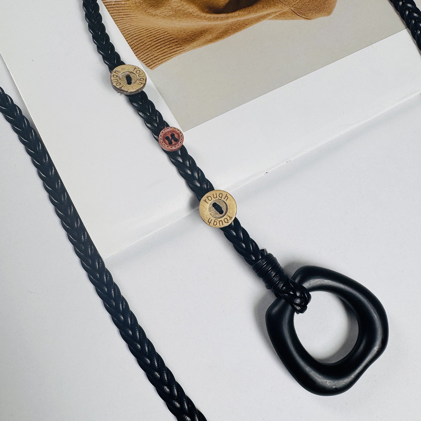 Bohemian Solid Color Braided Belt For Women In Wax Line Material Featuring Rope Buckle