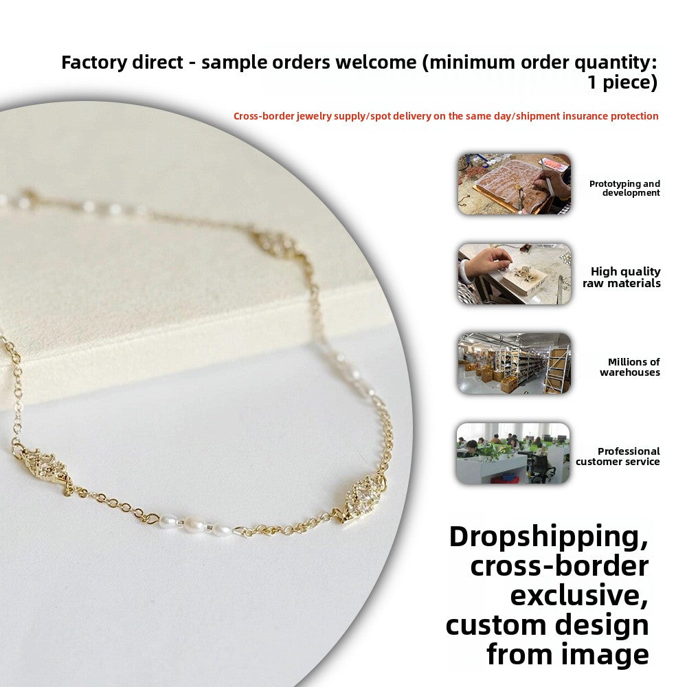 Geometric Necklace Featuring Silver Rhinestones With Elegant Rhinestone Inlay Design