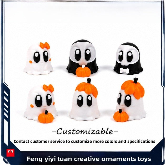 Halloween Plastic Ornaments Featuring Spooky Halloween Patterns For Festive Home Decor And Party Supplies
