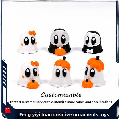 Halloween Plastic Ornaments Featuring Spooky Halloween Patterns For Festive Home Decor And Party Supplies