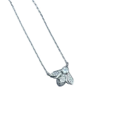 Bee Necklace For Women In Rose Gold With 18K Real Gold Plated V Gold And Rhinestone Inlay