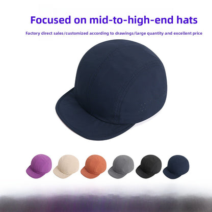 Unisex Solid Color Breathable Polyester Baseball Cap With Curved Brim, Featuring Embroidery For Commute