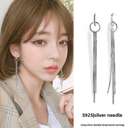 Exaggerated Tassel Earrings In Alloy With Electroplated Finish And 304 Stainless Steel Ear Pins