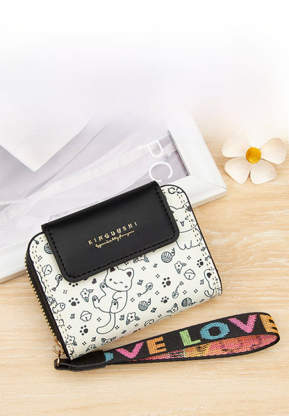 Women’s PUR Cat Card Holder Wallet, Stylish And Durable