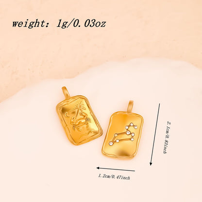 Aries Pendant In 304 Stainless Steel With 18K Real Gold Electroplated Finish