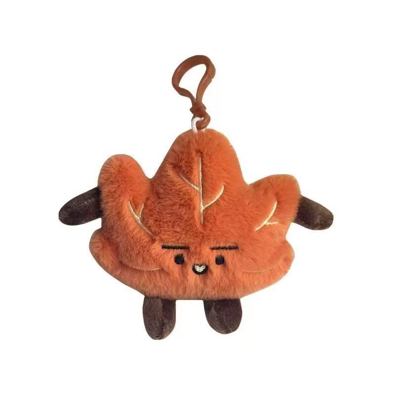 Maple Leaf Plush Doll Keychain, Soft And Cuddly Plush Toy Keychain