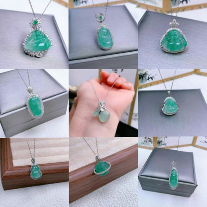 1 Piece Buddha Pendant Featuring Jade In 925 Sterling Silver With African Style Design