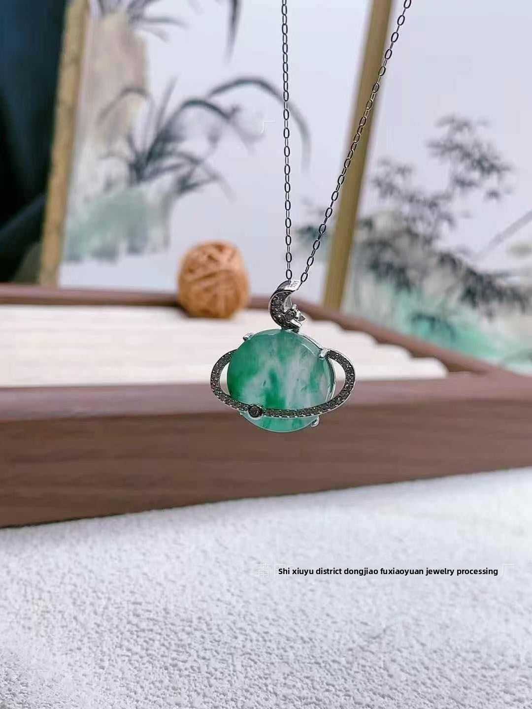 1 Piece Buddha Pendant Featuring Jade In 925 Sterling Silver With African Style Design