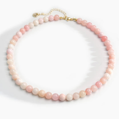 Round Agate Necklace With Natural Stone Pendant Featuring Beading Craft On Beaded Chain For Unisex